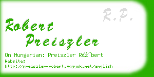 robert preiszler business card